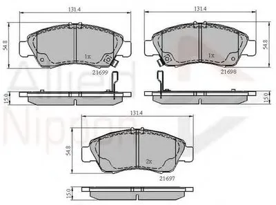 Комплект тормозных колодок, дисковый тормоз ANL Braking COMLINE купить