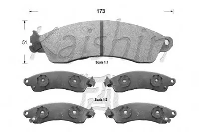 Комплект тормозных колодок, дисковый тормоз KAISHIN купить