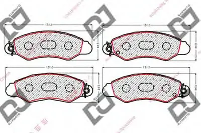 Комплект тормозных колодок, дисковый тормоз DJ PARTS купить