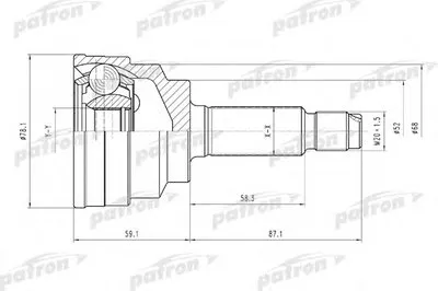 Шарнирный комплект, приводной вал PATRON купить