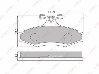 Комплект тормозных колодок, дисковый тормоз LYNXauto купить