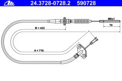 Тросик сцепления ATE купить