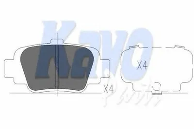 Комплект тормозных колодок, дисковый тормоз KAVO PARTS купить