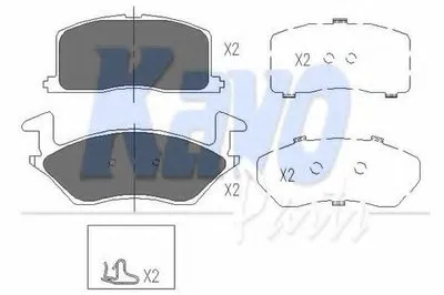 Комплект тормозных колодок, дисковый тормоз KAVO PARTS купить