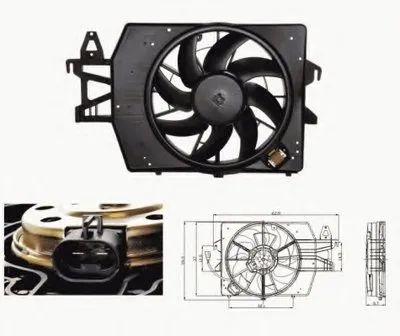 Вентилятор, охлаждение двигателя NRF купить