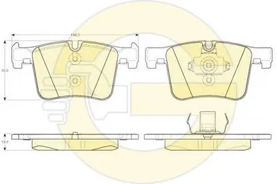 Комплект тормозных колодок, дисковый тормоз GIRLING купить