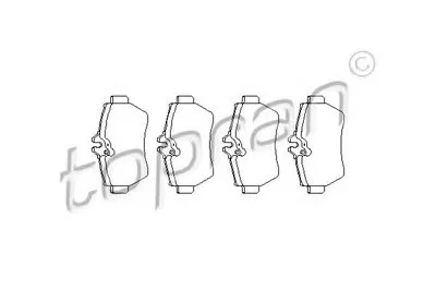Комплект тормозных колодок, дисковый тормоз TOPRAN купить