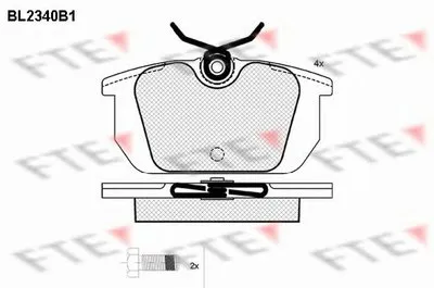 Комплект тормозных колодок, дисковый тормоз FTE купить