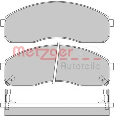 Комплект тормозных колодок, дисковый тормоз METZGER купить