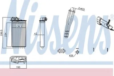Теплообменник, отопление салона NISSENS купить