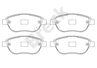 Комплект тормозных колодок, дисковый тормоз BRECK купить