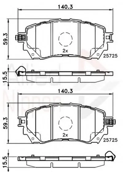 Комплект тормозных колодок, дисковый тормоз ANL Braking COMLINE купить