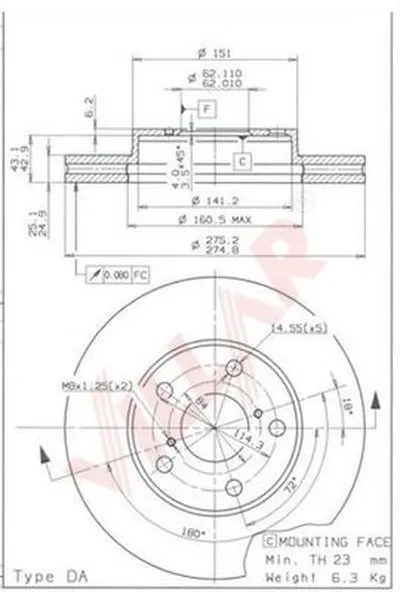 Тормозной диск VILLAR купить