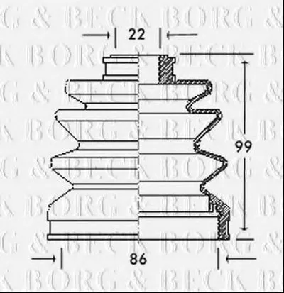 Пыльник, приводной вал BORG & BECK купить