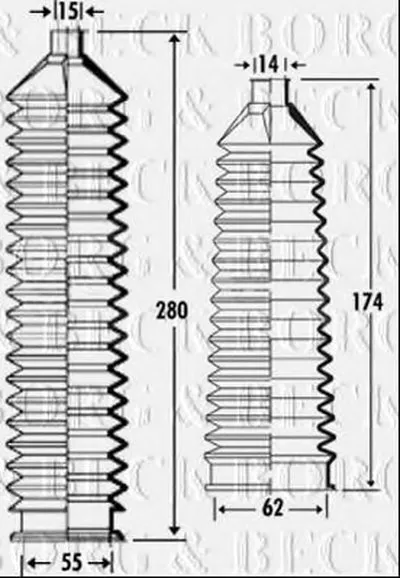 Пыльник, рулевое управление BORG & BECK купить