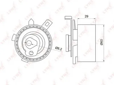 Натяжной ролик, ремень ГРМ LYNXauto купить