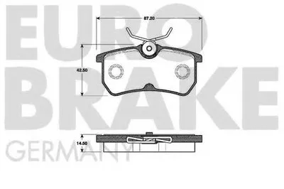 Комплект тормозных колодок, дисковый тормоз EUROBRAKE купить