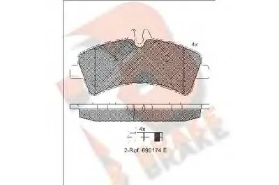 Комплект тормозных колодок, дисковый тормоз R BRAKE купить