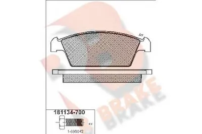 Комплект тормозных колодок, дисковый тормоз R BRAKE купить
