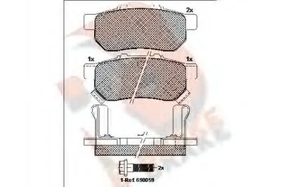 Комплект тормозных колодок, дисковый тормоз R BRAKE купить