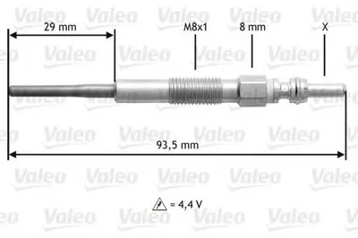 Свеча накаливания VALEO купить
