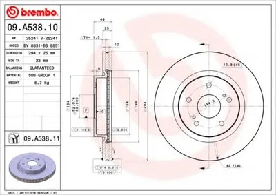 Тормозной диск BREMBO купить