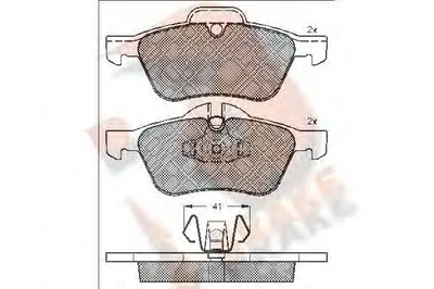 Комплект тормозных колодок, дисковый тормоз R BRAKE купить