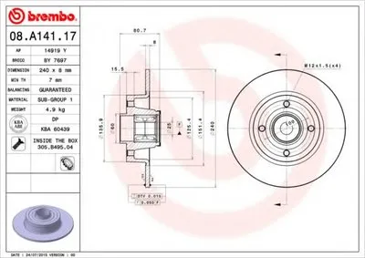 Тормозной диск BEARING DISC LINE BREMBO купить