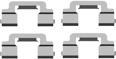 Комплектующие, колодки дискового тормоза HELLA купить