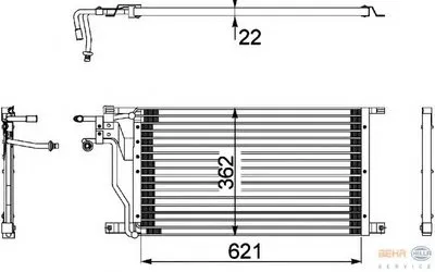 Конденсатор, кондиционер BEHR HELLA SERVICE HELLA купить