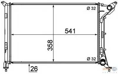 Радиатор, охлаждение двигателя BEHR HELLA SERVICE HELLA купить