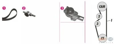 Водяной насос + комплект зубчатого ремня BEHR HELLA SERVICE HELLA купить