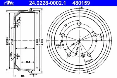 Тормозной барабан ATE купить