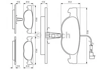 Комплект тормозных колодок, дисковый тормоз BOSCH купить