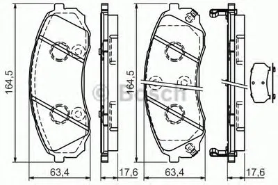 Комплект тормозных колодок, дисковый тормоз BOSCH купить