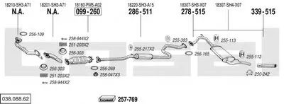Система выпуска ОГ BOSAL купить