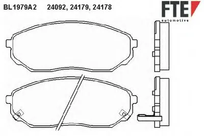 Комплект тормозных колодок, дисковый тормоз FTE купить