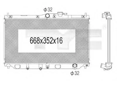 Радиатор, охлаждение двигателя TYC купить