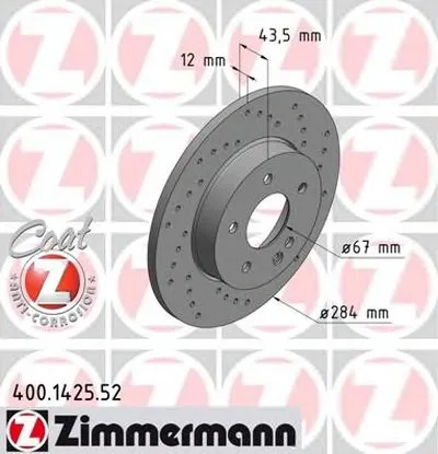 Тормозной диск SPORT BRAKE DISC COAT Z ZIMMERMANN купить
