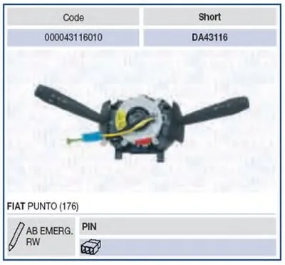 Выключатель на колонке рулевого управления MAGNETI MARELLI купить