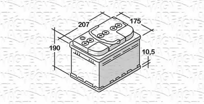 Стартерная аккумуляторная батарея; Стартерная аккумуляторная батарея RUN MAGNETI MARELLI купить