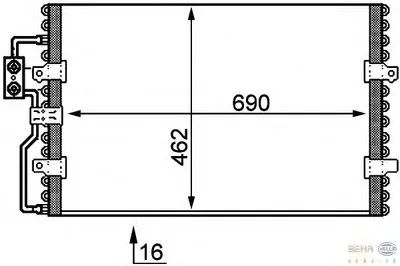 Конденсатор, кондиционер BEHR HELLA SERVICE купить