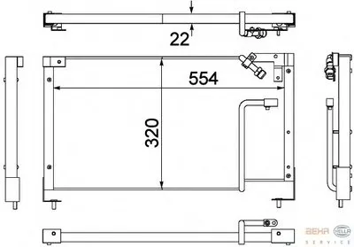 Конденсатор, кондиционер BEHR HELLA SERVICE купить