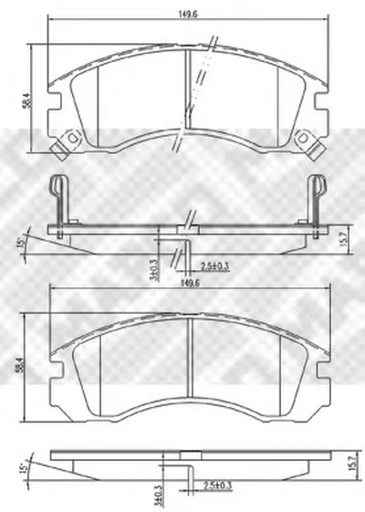 Комплект тормозных колодок, дисковый тормоз MAPCO купить