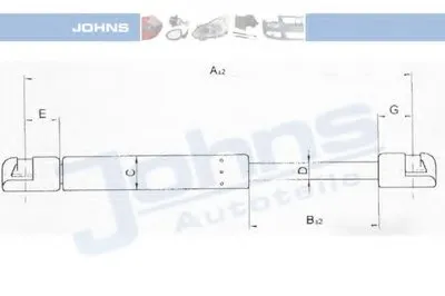 Газовая пружина, крышка багажник JOHNS купить