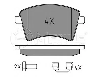 Комплект тормозных колодок, дисковый тормоз MEYLE купить