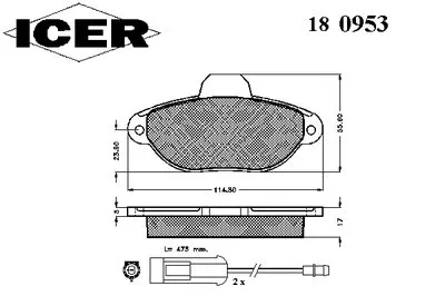 Комплект тормозных колодок, дисковый тормоз ICER купить