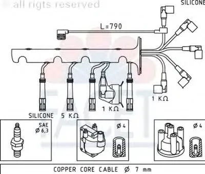 Комплект проводов зажигания FACET купить