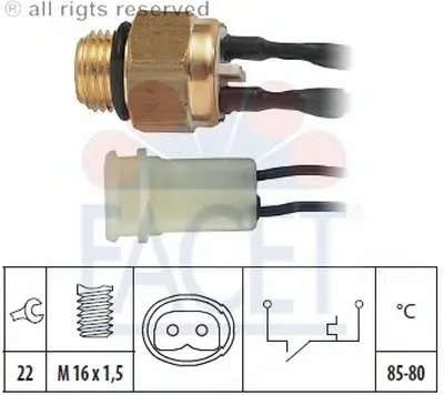 Термовыключатель, вентилятор радиатора FACET купить