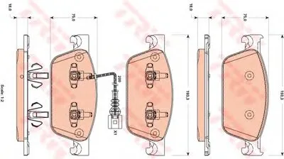 Комплект тормозных колодок, дисковый тормоз TRW купить